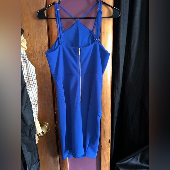 Women’s Blue Bodycon Dress - Picture 3 of 3